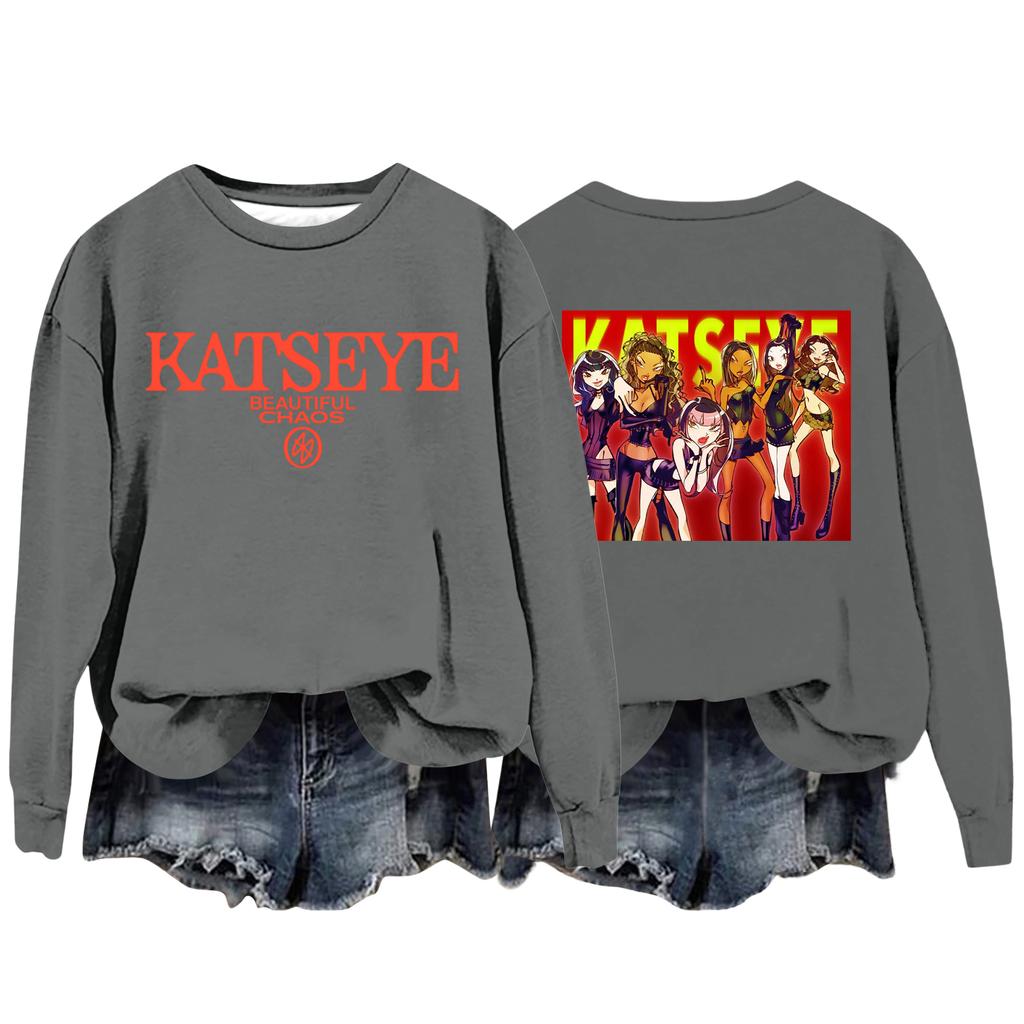 Women's Fashion Casual Long Sleeve Loose Printed Sweatshirt