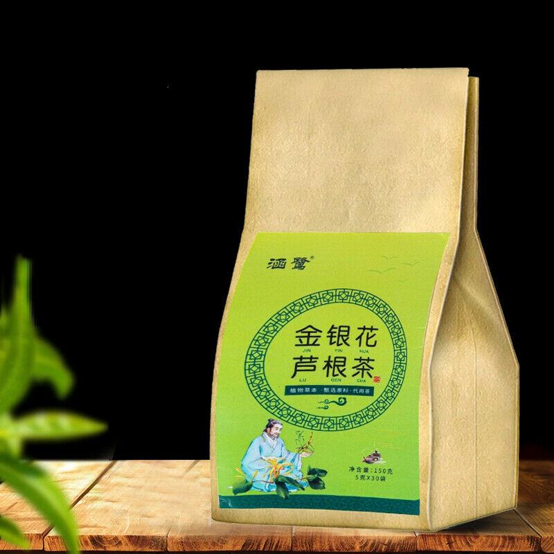 Buy 5g*30 Bags Organic Chinese Herbal Tea Honeysuckle Reed Root Teabag