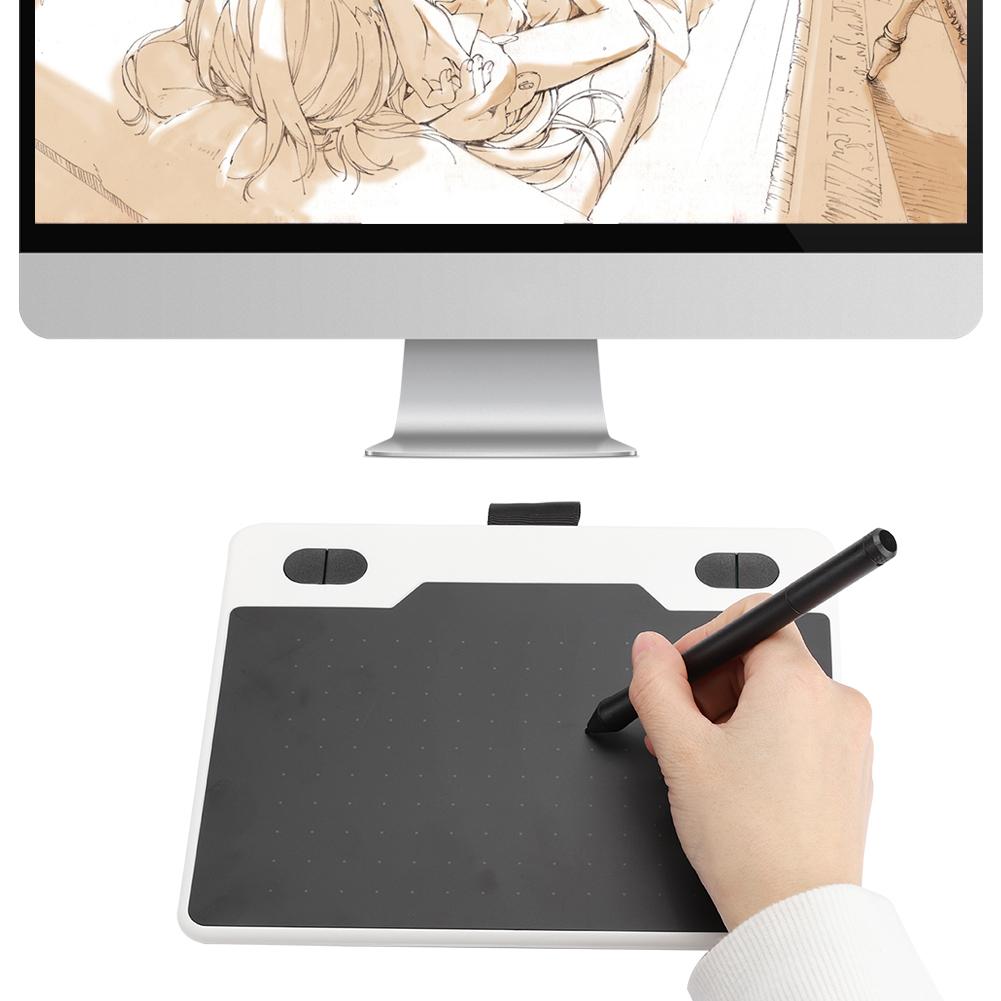 Digitales Grafiktablett Tragbare Handschrift-Pads Board für Telefon ComputerWeiß