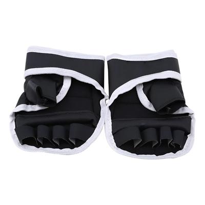 Halbfinger Boxhandschuhe Schwarz 1 Paar Fingerlose Handschuhe für Kampf Fitness Übung Anti-Rutsch Sport Boxhandschuhe