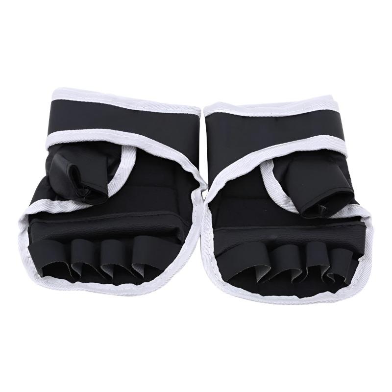 Halbfinger Boxhandschuhe Schwarz 1 Paar Fingerlose Handschuhe für Kampf Fitness Übung Anti-Rutsch Sport Boxhandschuhe