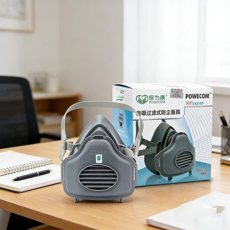Dust-Proof Work Safety Rubber Mask Cotton Filter Dust Respirator Half Face Dust Mask for House Clean Carpenter Builder Polishing