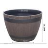 Barrel Garden Planter Plant Container Decoration for Yard Patio Resin Flower Pot Half