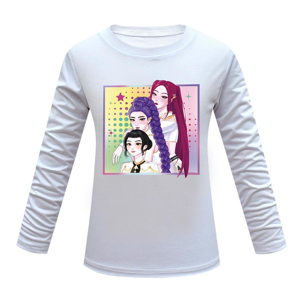 

Детская футболка с длинным рукавом с принтом аниме, мультяшная, K-POP, Руми, Зои, Мира, повседневная 170cm