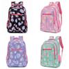 Floral Embossed Kids Backpack With Breathable Fabric For School And Outings
