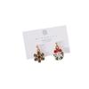European & American Christmas Earrings: Festive Alloy Oil Drop with Tree, Snowflake, Elk & Bell Designs.