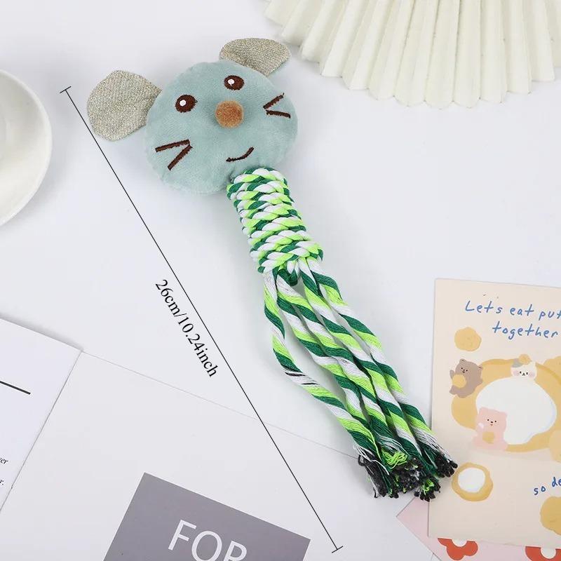 1pc Interactive Tug Rope, Chew Resistant for Puppies & Small Dogs, Durable Cotton, Supports Dental Health, Fun Training