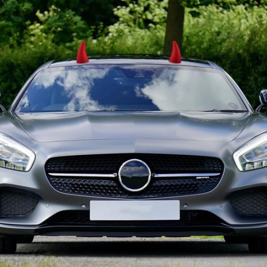 2 Pcs Bumper Decoration Car Horns Automobile Devil Horns
