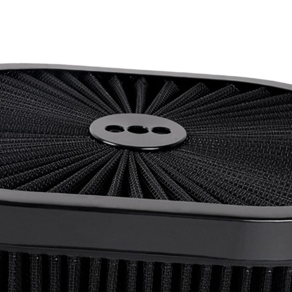 Oval Air Cleaner Easy to Clean Car Accessories for Improve Accelerating Ability Black