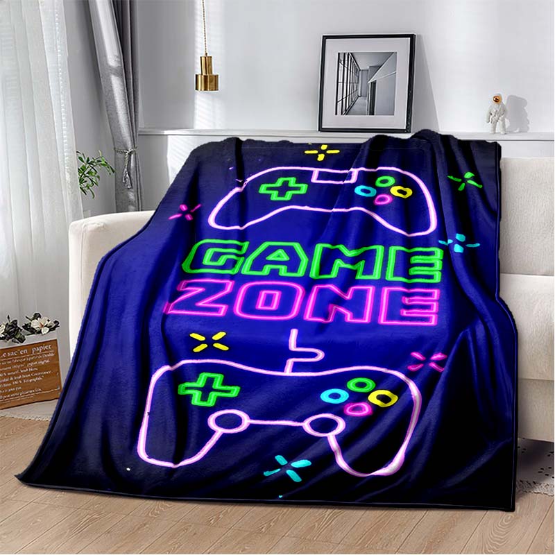 Gaming Flannel Blanket Gamer Gamepad Throw Blanket 3D Print Ultra Soft Home Decor Comfortable Bedding For Sofa Bed Couch Travel