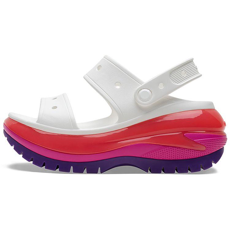Crocs Classic Mega Crush Sandal Unisex White Red Purple 207989-94S 38-39