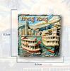Hong Kong Fridge Stickers Creative Victoria Harbor Bauhinia Fridge Magnets Home Decor China Travelling Souvenirs Wedding Gifts