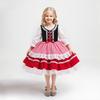 Red & Green Sequin Christmas Dress: Santa Claus Snowflake Costume, Girls' Mesh Princess Dress