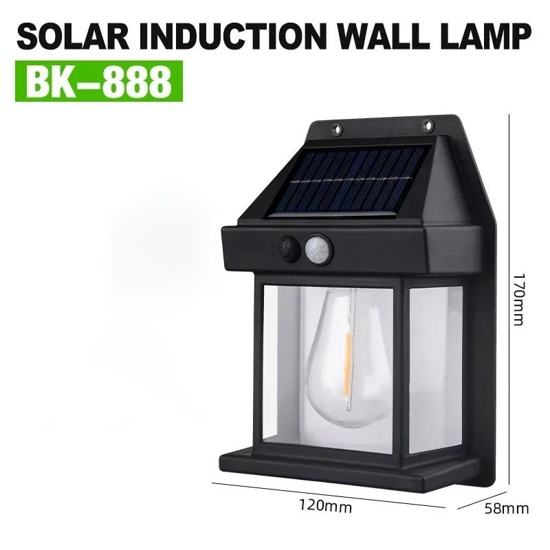 Wall Light Powerful Solar Lamp Smart Sensor Lantern Street Light Waterproof Solar Lantern Built-in Battery Light Portable Lamp