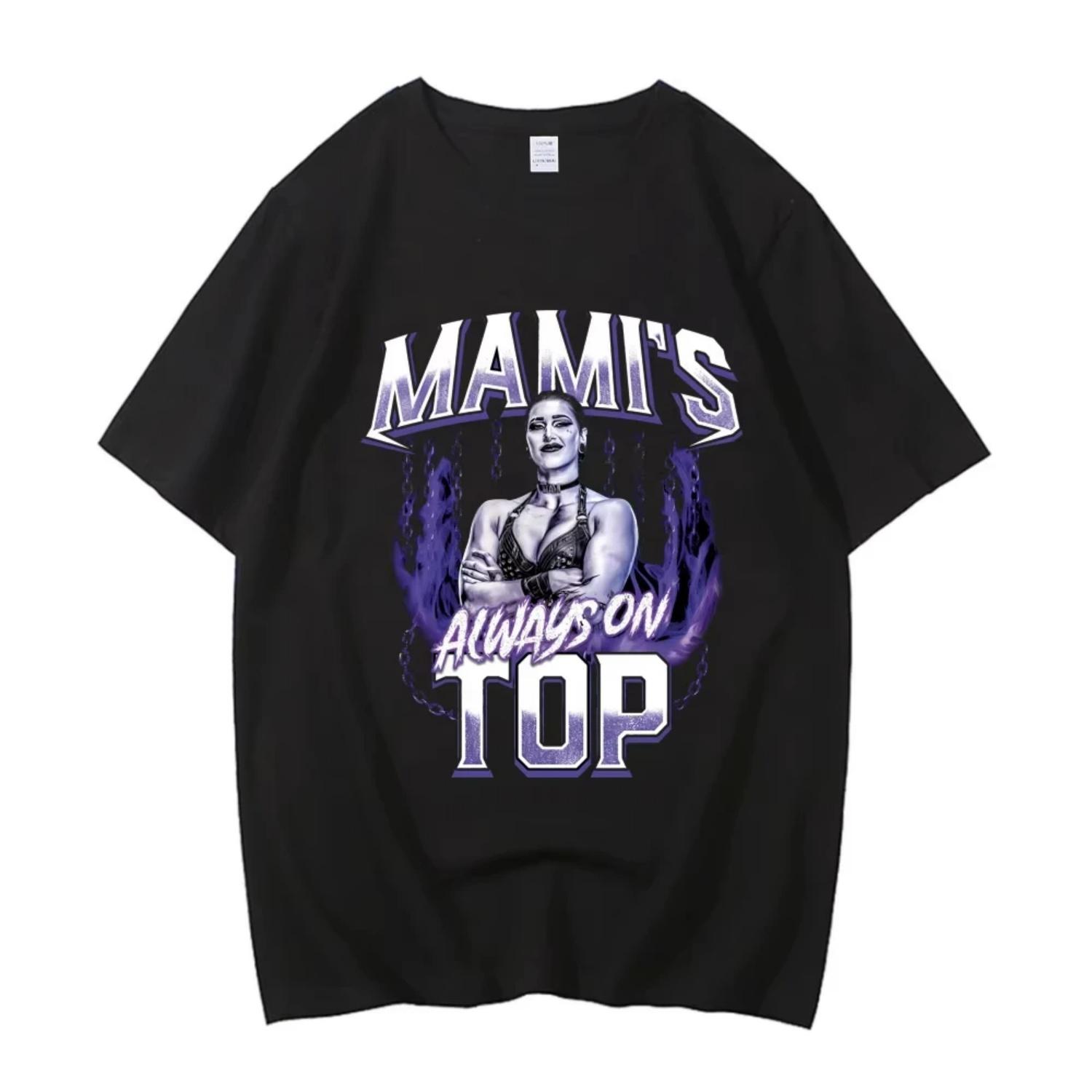 Mother s Day I m Your Mami Rhea Ripley T Shirts Men High Quality Cotton Monday Night Mami T-Shirt Summer O-Neck Short Sleeve Tee S чёрный