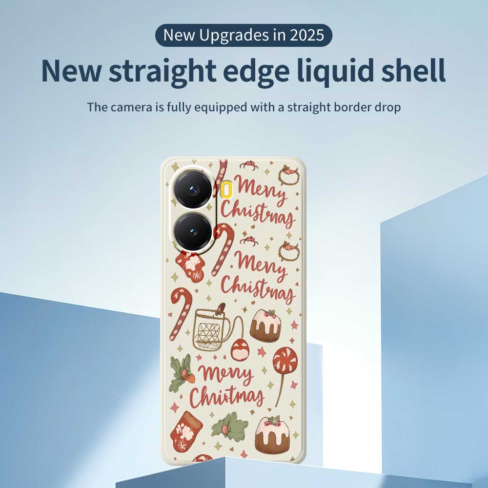 For Xiaomi Redmi Turbo 4 5G/Poco X7 Pro 5G Case Merry Christmas Pattern Printing Straight Edge TPU Phone Back Cover