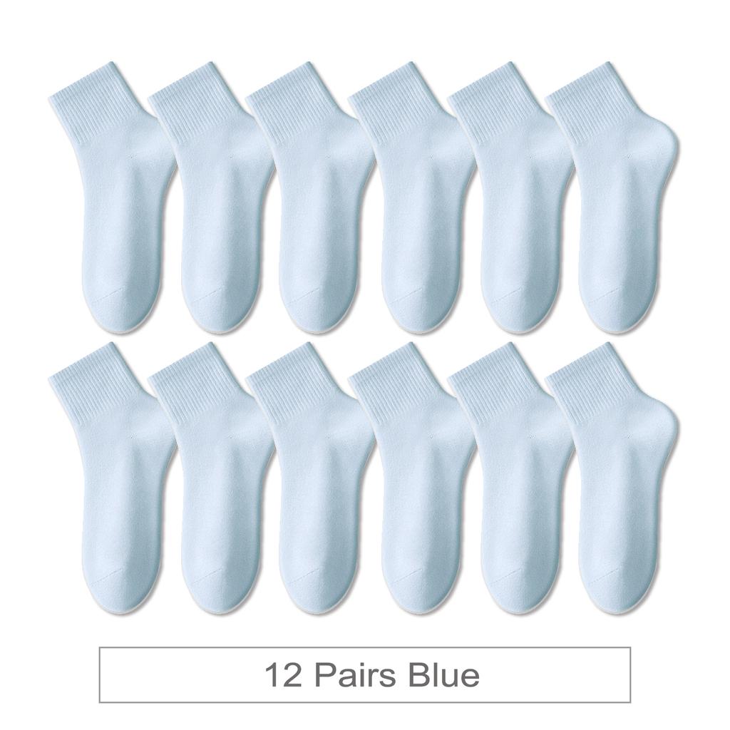 12 Paar Neue Damen Baumwollsocken Herren Socken Kurz Knöchel Bunt Herbst Frühling Weich Atmungsaktiv Bunte Mädchensocke
