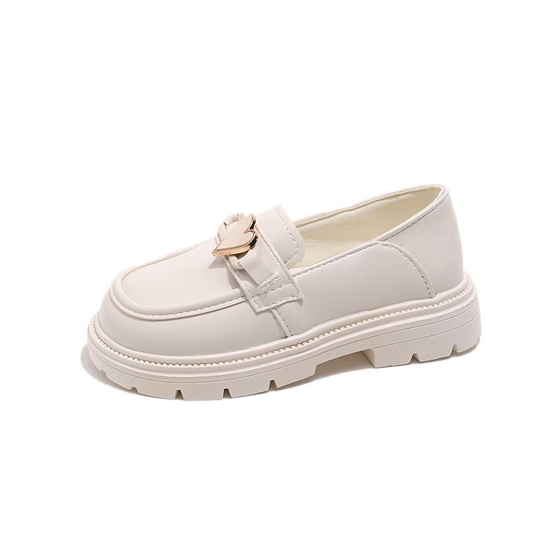 Fashion Girl Shoes 2025Autumn New British Style Kids Leather Shoe Simple Girls Casual Shoes Comfort Thick Soled Mary Jane Shoe