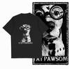 Summer Classic Retro Fire Skull Pattern Cotton High Street Print Short-Sleeved Breathable And Loose Men's Round-Neck T-Shirt