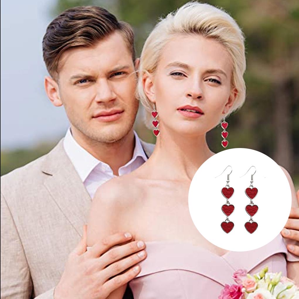 1 Pair Earrings Studs Hoop Ear Pendant Jewelry Decor Ear Drops Valentines Day Women Accessories for Party Banquet Daily Dress