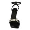Salvatore Ferragamo Satin Allison X5 Sandals Black
