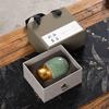 Portable Mini Ceramic Tea Caddy with Sealed Metal Lid