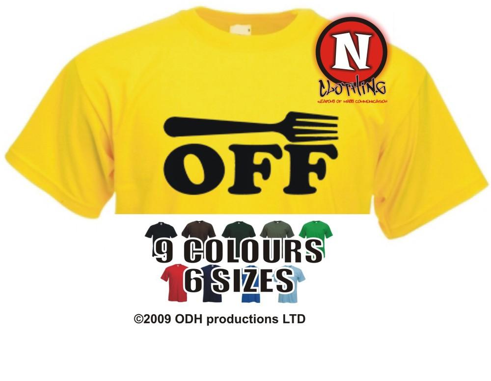 FORK OFF T-Shirt Tolles Club Festival Unhöflich Cool Witz T-Shirt