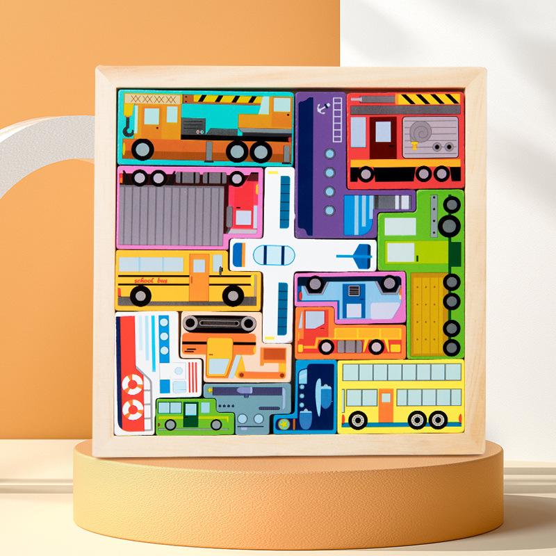 

Трансграничные 3D блоки-головоломки Тетрис: Деревянные сборные игрушки для интеллектуального развития детей