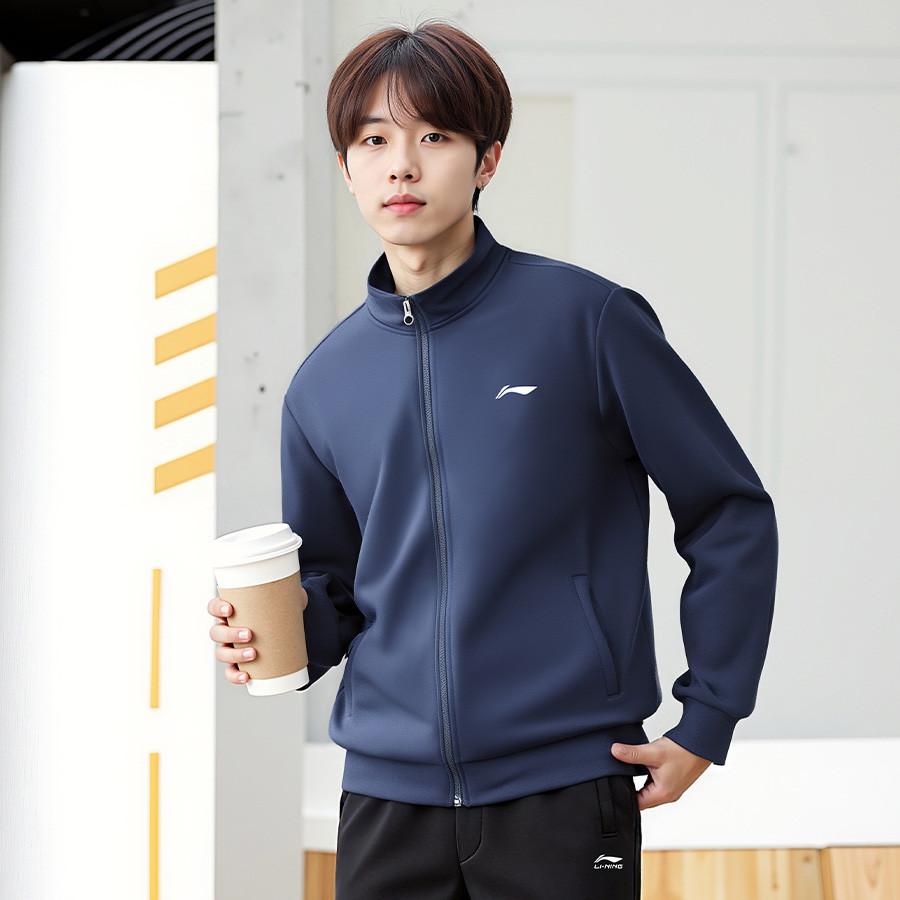 Li Ning Sweatshirts Unisex Midnight Voyage Blue Moderate AWDVG69-2