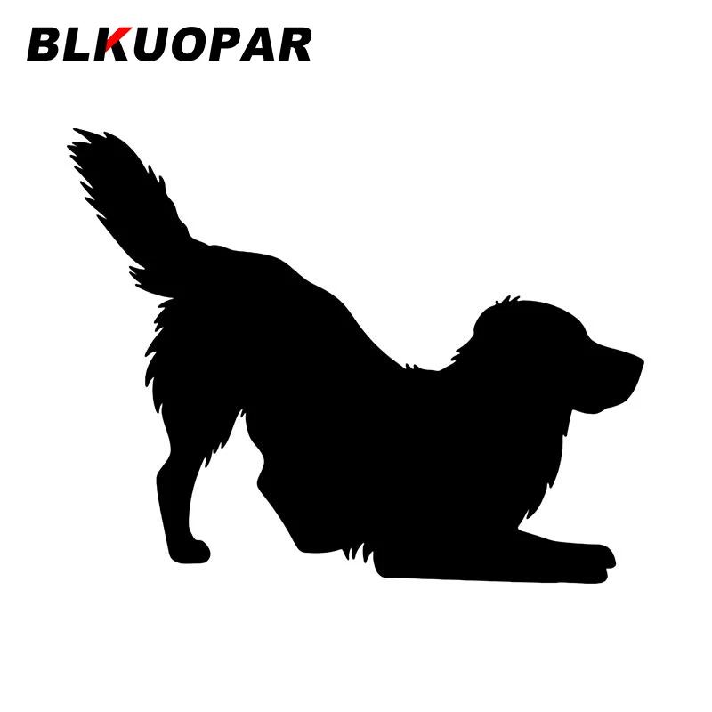 BLKUOPAR Golden Retriever Dog Silhouette Car Stickers Cute Animal Decal Sunscreen Die Cut Windshield Laptop Car Goods
