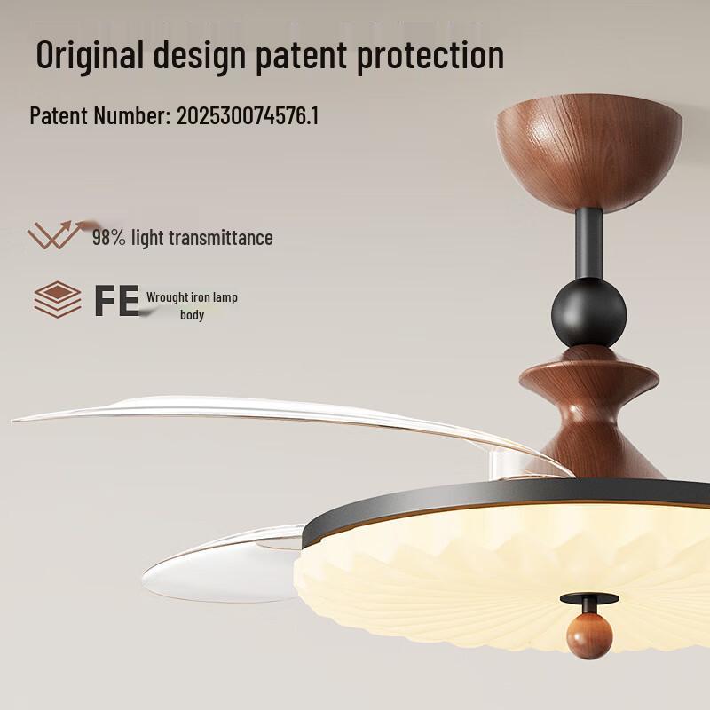 NuFeng Invisible Ceiling Fan Chandelier