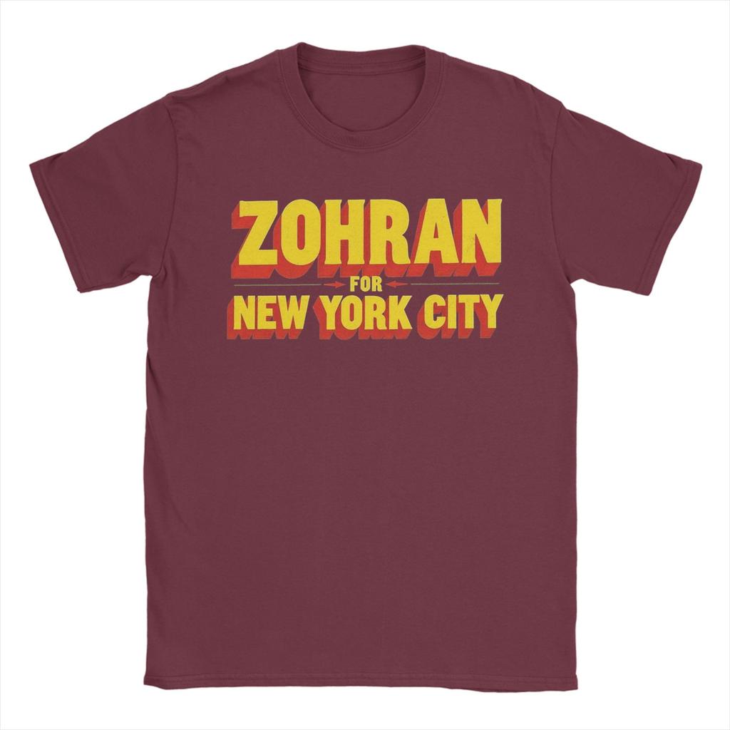 Zohran Mamdani T Shirts for Unisex Women Cotton Novelty TShirts Round Collar Tee Shirt Short Sleeve Clothes Plus Size