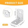 20pcs L-Shaped Corner Brackets Iron Metal Right Angle Corner Bracket For Shelves Wood Furniture Fixing Wall Bracket Connector