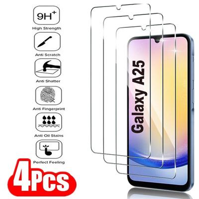 Vetro Proteggi Schermo 9H Per Samsung Galaxy A25 5G 4 Pezzi Pellicola in Vetro Temperato HD