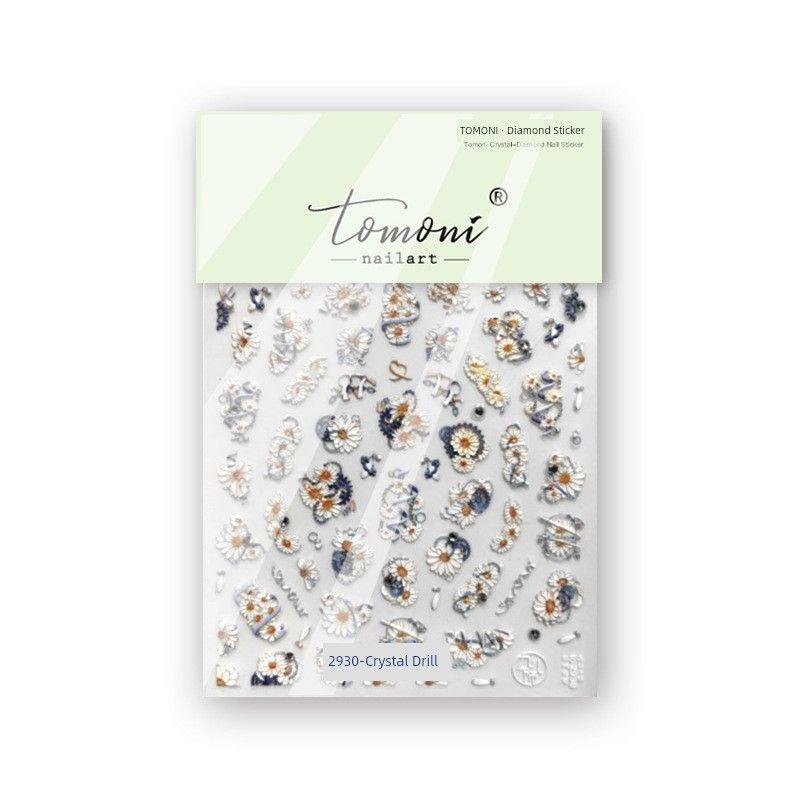 

Маленькая ромашка наклейка для дизайна ногтей Tomoni Яркий кристалл Mechanical Daisy 2930((Crystal Drill))