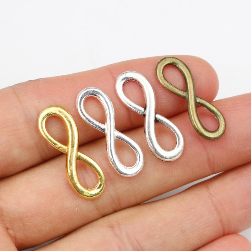 30pcs 24x8mm 8 Infinite Handmade Charms Pendant for Crafts Earrings Necklace Bracelet Findings DIY Jewelry Making Accessories