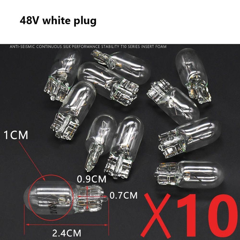 10pcs Glass Electric Bike Accessories 12v 48v Steering Instrument Bulb Electric Bike Parts