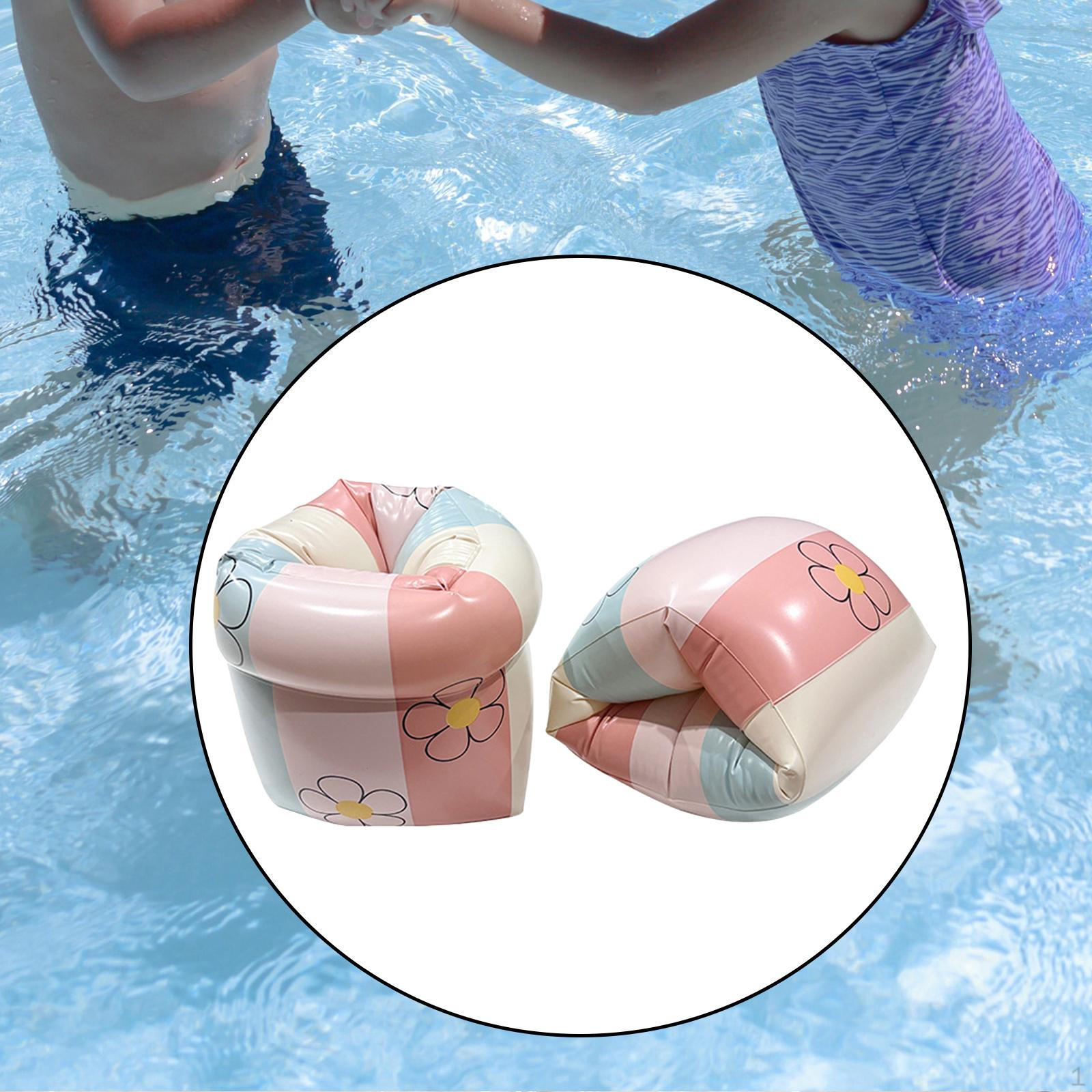 

1 пара детских плавательных нарукавников для детей, тренировочное средство, плавающие кольца розовый