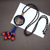 Collana in ceramica intrecciata in stile nazionale retrò, collana da donna, accessori per abbigliamento
