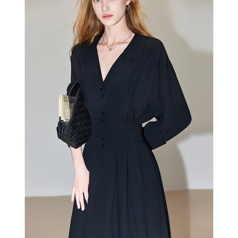 Demana Modern Romance French Style Pleated A-Line Midi Dress