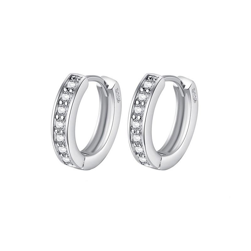 

Кристалл Стерлинговое Серебро Шарм Серьги-кольца с гвоздиками Мода Женские Украшения Бриллиант