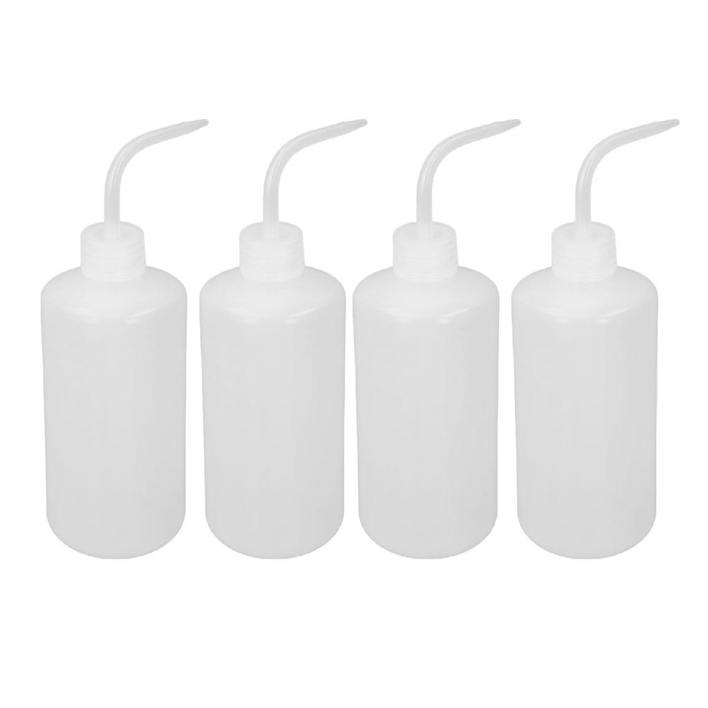 4Pcs 500ml Wash Bottle Plastic Portable Squeeze Safety Washing Bottle with Scales