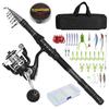 Fishing Rod and Reel Combo Portable Fishing Rod With Fishing Line Lures Carry Bag