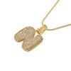 ZHUKOU high quality crystal brass gold letter necklace for ladies good friends couple birthday gift model: VL34