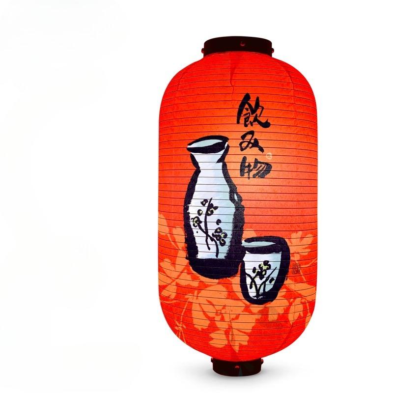 Korean style Restaurant Lanterns Outdoor Waterproof Fabric Hand-written Japanese Food Illustrations Izakaya Advertising Decorate
