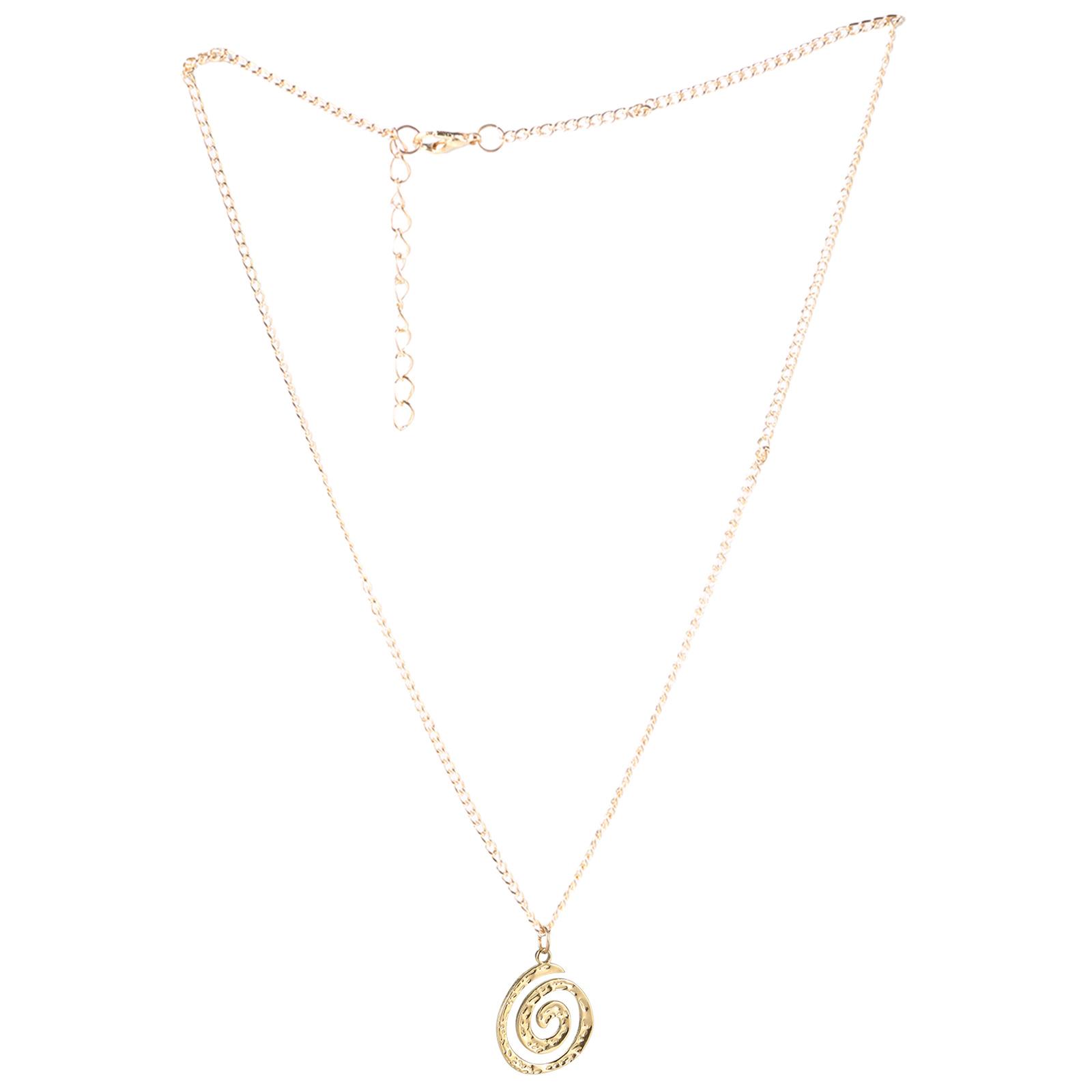 

Элегантное спиральное колье-подвеска в виде круга, декоративное колье со спиральными кругами с регулируемой цепочкой для любителей моды золотой