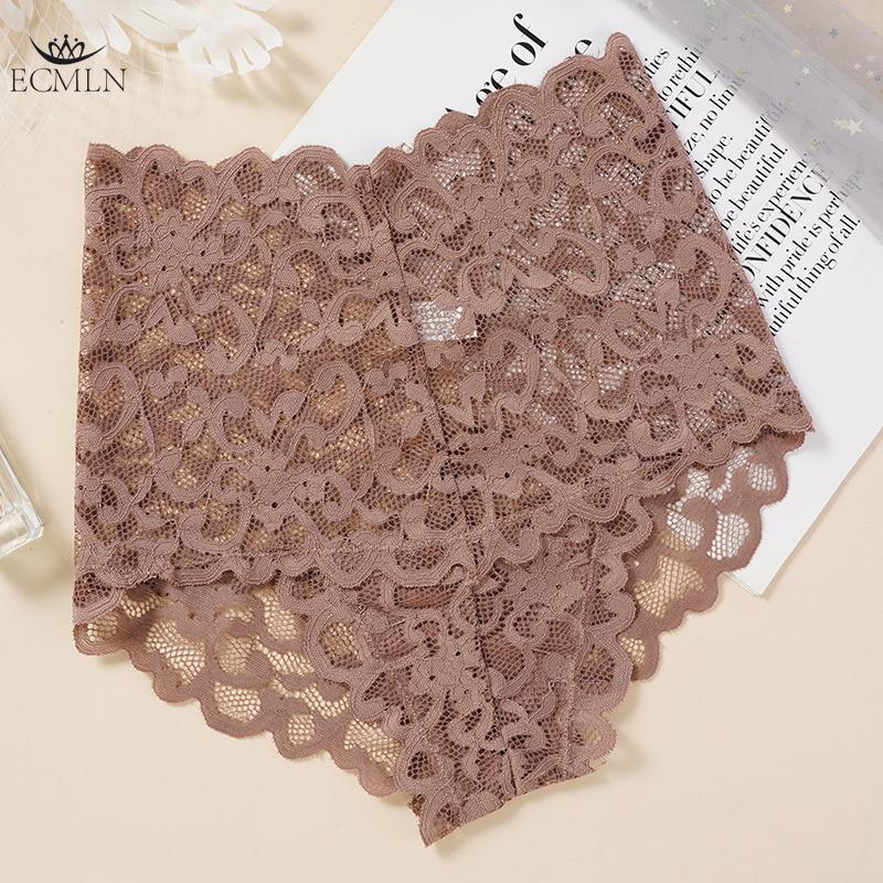 

Женские кружевные трусики-хипстеры больших размеров L-2XL с высокой посадкой, дышащие брифы 2XL кофейный