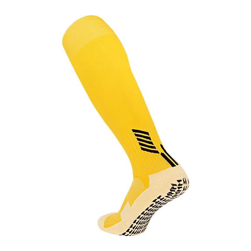 Anti Non Slip Football Socks Cut Black Long Length Adhesive Towel High Leg Grip Soccer Stockings Sports for Men and Children