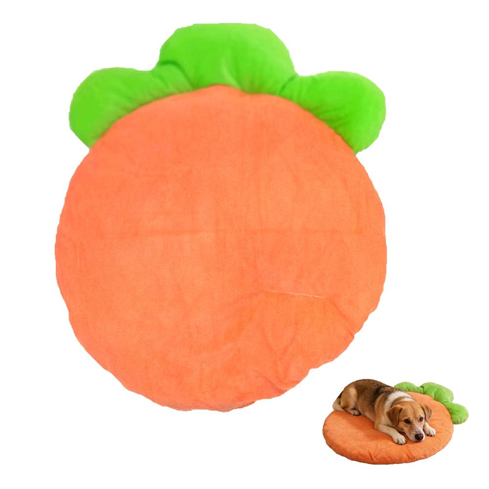 

Washable Pet Bed Mat, Washable Cat Cushion, Soft Warm Carrot Shaped Cat Cushion with High Elastic for Small Medium Pets Sleeping 30CM Dia оранжевый