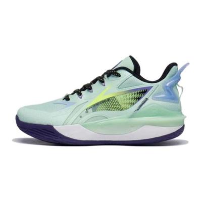 Li Ning Youth Pioneer Ling Team 3.0 Scarpe da Basket Basse Leggere e Morbide Antiscivolo Resistenti all'Usura Bambino scarpe da basket Verde YKBT042-1